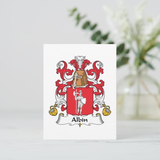 Albin Family Crest Briefkaart (Staand voorkant)