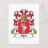Albin Family Crest Briefkaart (Voorkant)