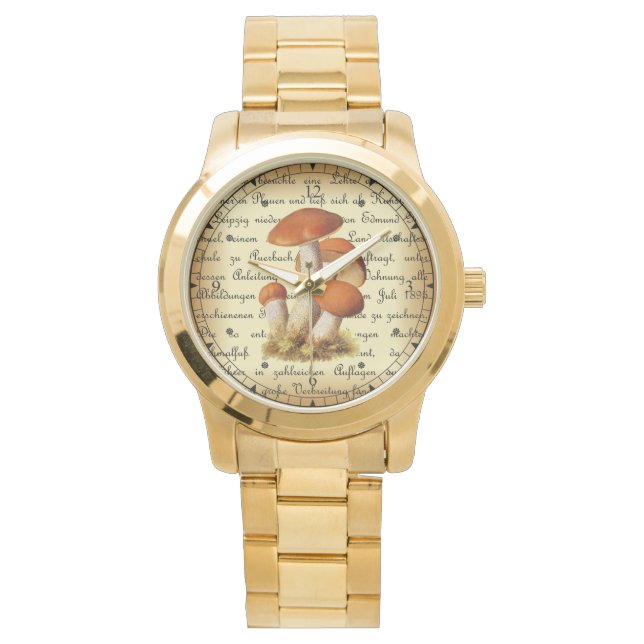 Albin Schmalfuß ~ Espenrotkappe1~ paddenstoelen Horloge (Voorkant)