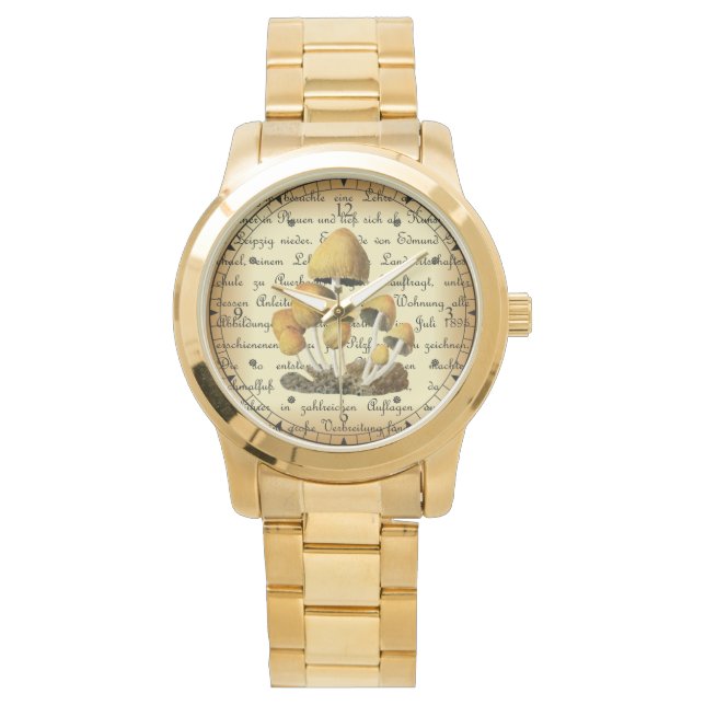 Albin Schmalfuß ~ Glimmertintling-1~ paddenstoelen Horloge (Voorkant)