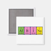 Albina periodieke lijstnaam magnet (Voorkant / Achterkant)