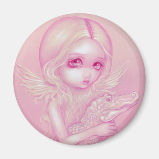 "Albino Alligator Angel" magneet