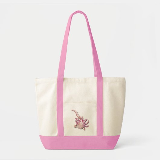 Albino Axolotl "Walking Fish" Art Tote Bag (Voorkant)