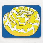 Albino Ball Python Mousepad 2 (blauw) Muismat (Voorkant)