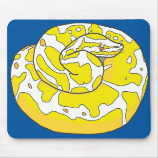 Albino Ball Python Mousepad 2 (blauw) Muismat