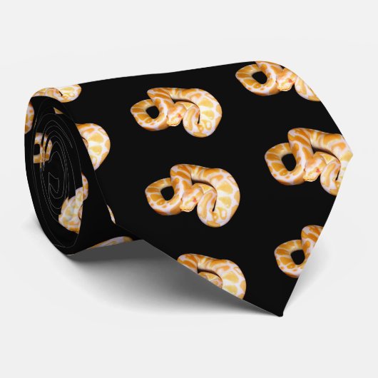 Albino Ball Python Stropdas (Opgerold)