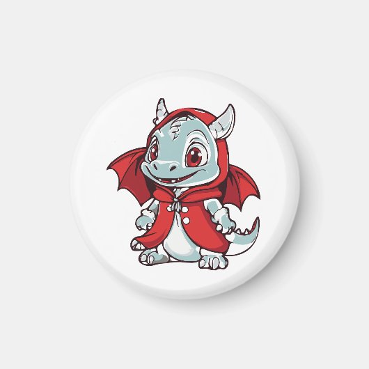 Albino Draak in het Rood Magneet (Voorkant)