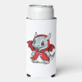 Albino Draak in het Rood Seltzer Blikjeskoeler (Seltzer Voorkant)