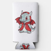 Albino Draak in het Rood Seltzer Blikjeskoeler (Achterkant)