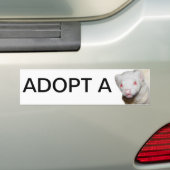 Albino Ferret Afbeelding Bumpersticker (Op auto)