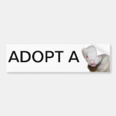 Albino Ferret Afbeelding Bumpersticker (Voorkant)