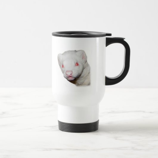 Albino Ferret Afbeelding Reisbeker (Rechts)