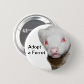 Albino Ferret Afbeelding Ronde Button 5,7 Cm (Voorkant /achterkant)