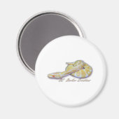 Albino Hatchling Ball Python Magneet (Voorkant / Achterkant)
