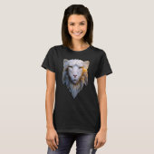 Albino Lion Vector of Stoic Ethereal Leo with Feat T-shirt (Voorkant volledig)