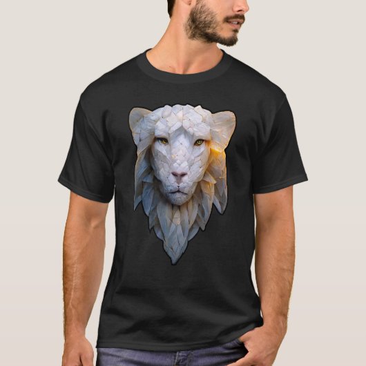 Albino Lion Vector of Stoic Ethereal Leo with Feat T-shirt (Voorkant)
