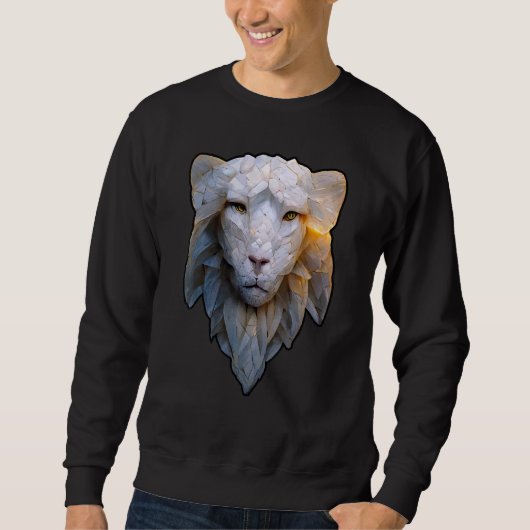 Albino Lion Vector of Stoic Ethereal Leo with Feat Trui (Voorkant)