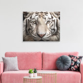 Albino Majesteit Witte Tijger Realisme Digitale Ku Canvas Afdruk (Insitu (Woonkamer))