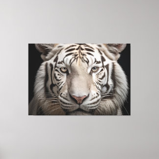 Albino Majesteit Witte Tijger Realisme Digitale Ku Canvas Afdruk