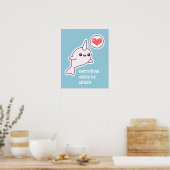 Albino Narwhal Poster (Keuken)
