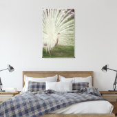 Albino pauock canvas afdruk (Insitu (Slaapkamer))