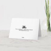 Albino Peacock Kaart (Achterkant)