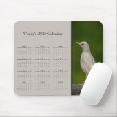 Albino Robin: Customize full year 2025 calendar Muismat (Met muis)