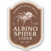 Albino Spider Cider Label Sticker (Voorkant)