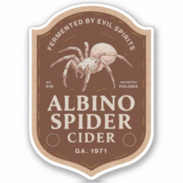 Albino Spider Cider Label Sticker