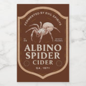 Albino Spider Cider Wijn Etiket (Enkel label)
