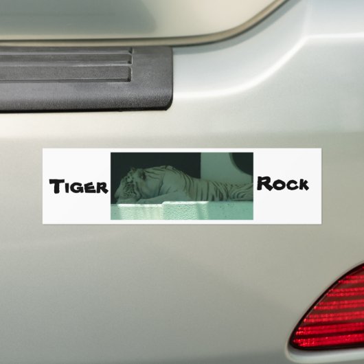 Albino Tiger Bumpersticker (Op auto)