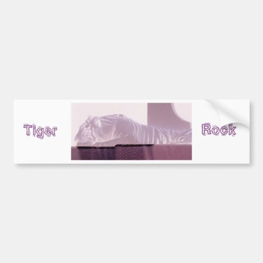 Albino Tiger/Tiger Rock Bumpersticker (Voorkant)