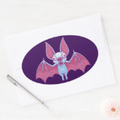 Albino Vampire Bat Ovale Sticker (Envelop)