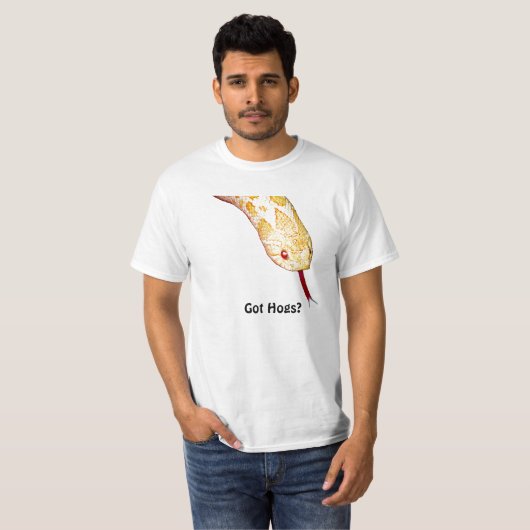 Albino Westerne Hognose T-shirt (Voorkant volledig)