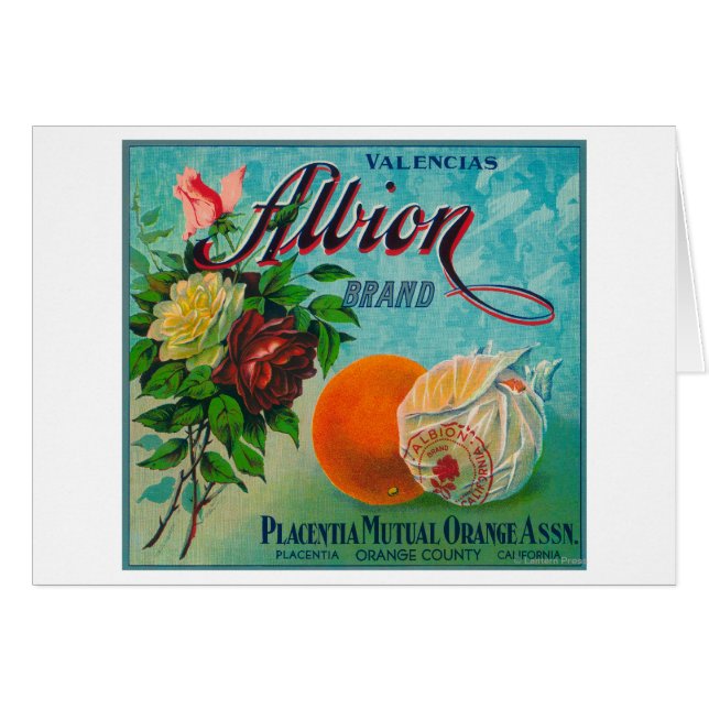 Albion Brand Citrus Crate Label (Voorkant Horizontaal)