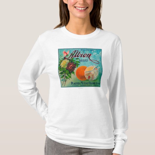Albion Brand Citrus Crate Label T-shirt (Voorkant)