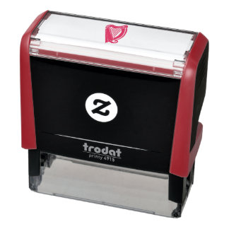 Albion Harp Rood Rubber Stamper Zelfinktende Stempel