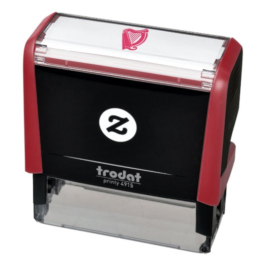 Albion Harp Rood Rubber Stamper Zelfinktende Stempel (Product)