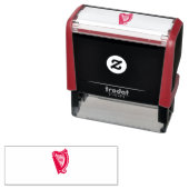 Albion Harp Rood Rubber Stamper Zelfinktende Stempel (In situ)