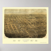Albion, MI Panorama Map - 1868 Poster (Voorkant)