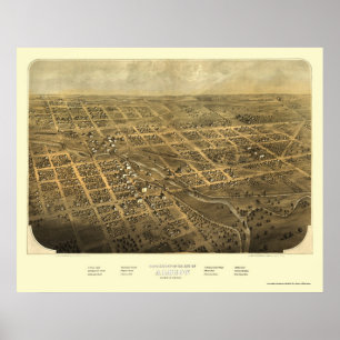 Albion, MI Panorama Map - 1868 Poster