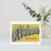 Albion, Michigan - Grote Letter-scènes Briefkaart (Staand voorkant)