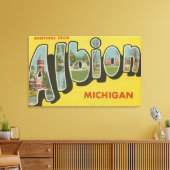 Albion, Michigan - Grote Letter-scènes Canvas Afdruk (Insitu (Woonkamer))