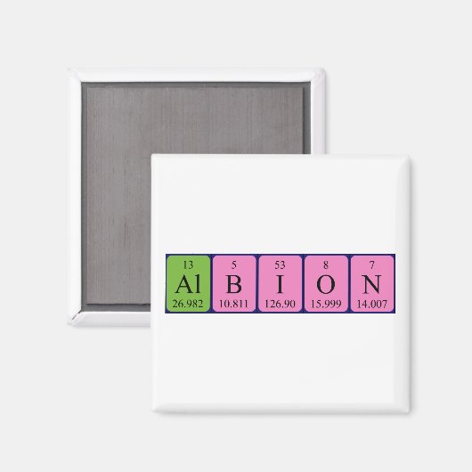 Albion periodieke table name magnet (Voorkant / Achterkant)