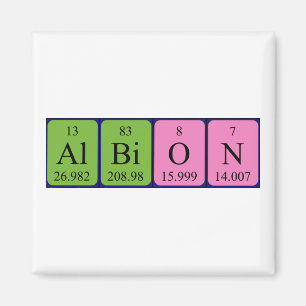 Albion periodieke table name magnet