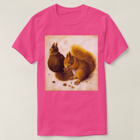 Albrecht Drer quotTwo squirrelsquot T-shirt (Design voorkant)