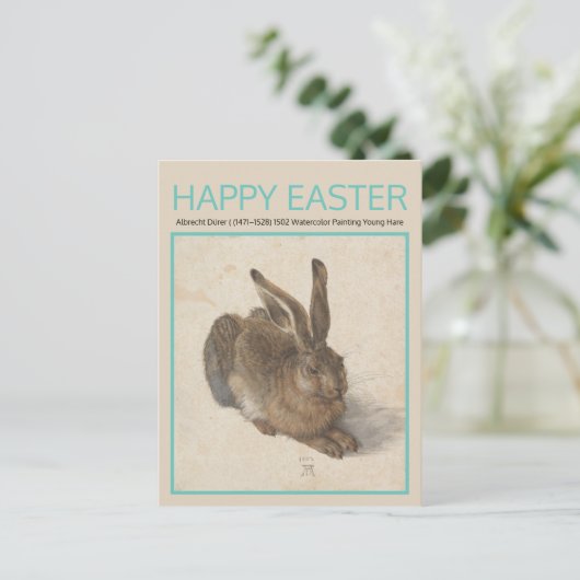 Albrecht Dürer 1502 HARE paasBriefkaart Briefkaart (Staand voorkant)