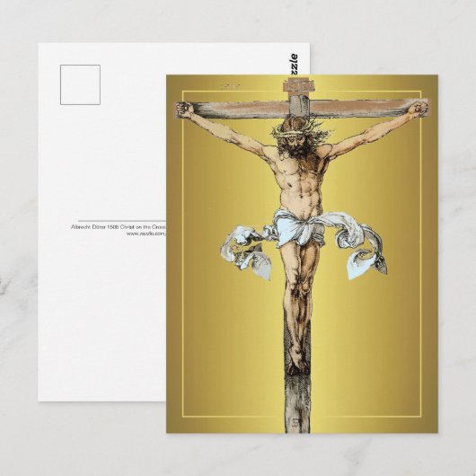 Albrecht Dürer 1505 Christus op het Briefkaart (Voorkant / Achterkant)