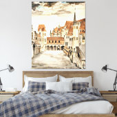 Albrecht Durer, Binnenplaats van het voormalige ka Canvas Afdruk (Insitu (Slaapkamer))