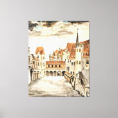 Albrecht Durer, Binnenplaats van het voormalige ka Canvas Afdruk (Voorkant)